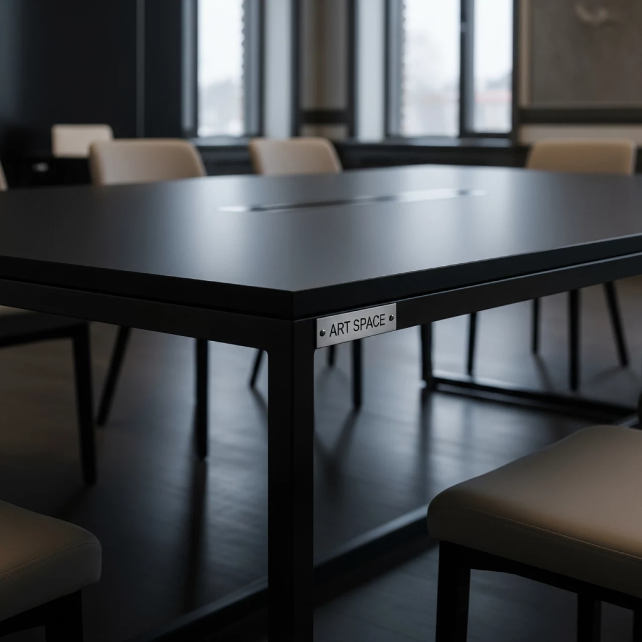 Аренда Стол прямоугольный black loft 10 12 человек в МФК «Горный» — ART SPACE