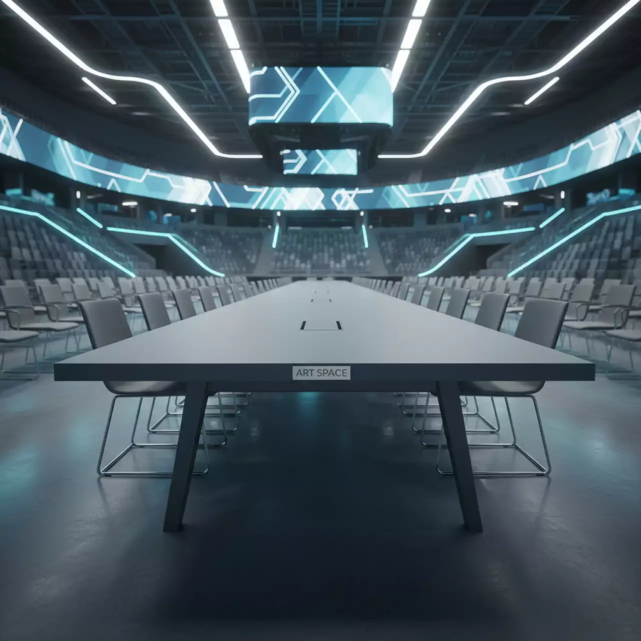 Аренда Стол прямоугольный DECO 180 серый в Ледовом дворце «Айсберг» — ART SPACE