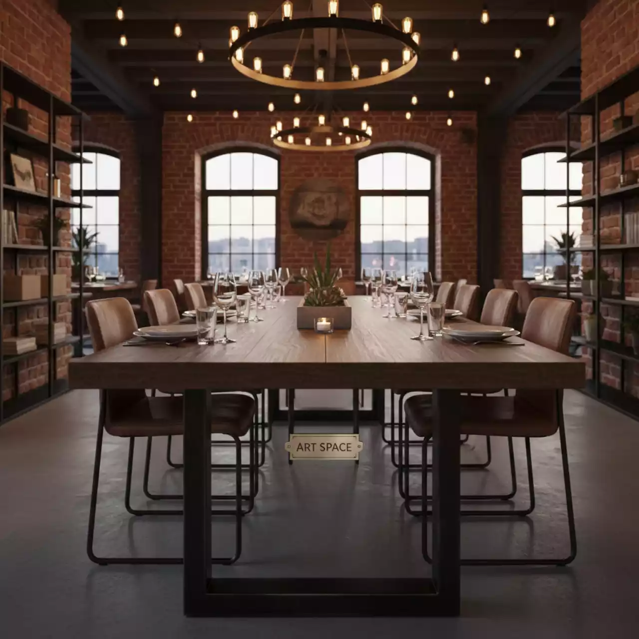 Аренда Стол прямоугольный коричневый 180х90 см в ресторане «Баран-Рапан» — ART SPACE