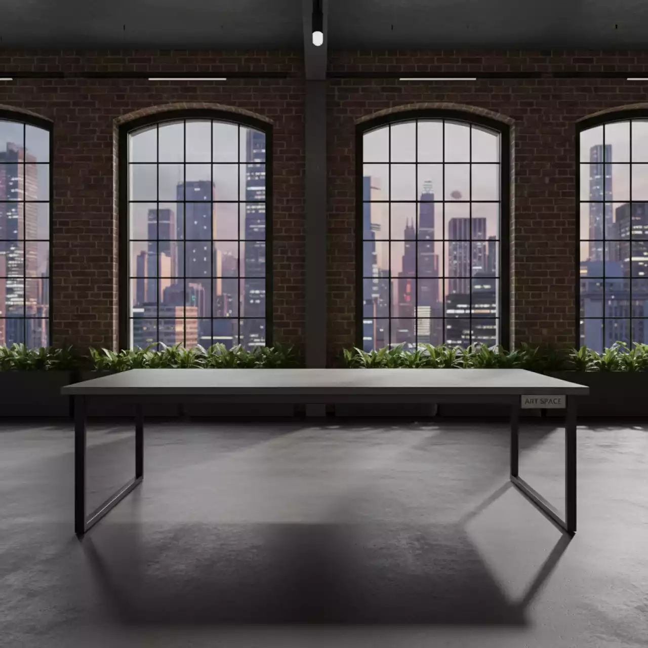 Аренда Стол прямоугольный серый в лофте «Студия 21» — ART SPACE