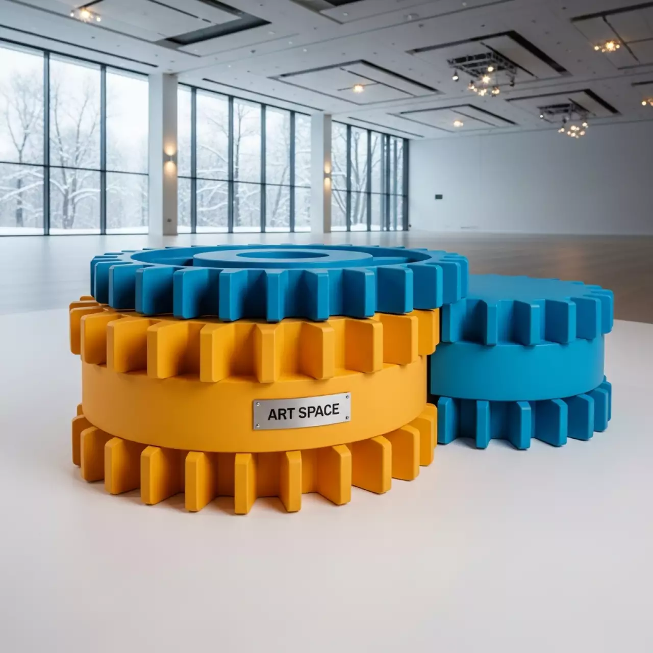 Аренда Стол пуф пластиковый журнальный Gear Standard в банкетном зале «Дельфин» — ART SPACE