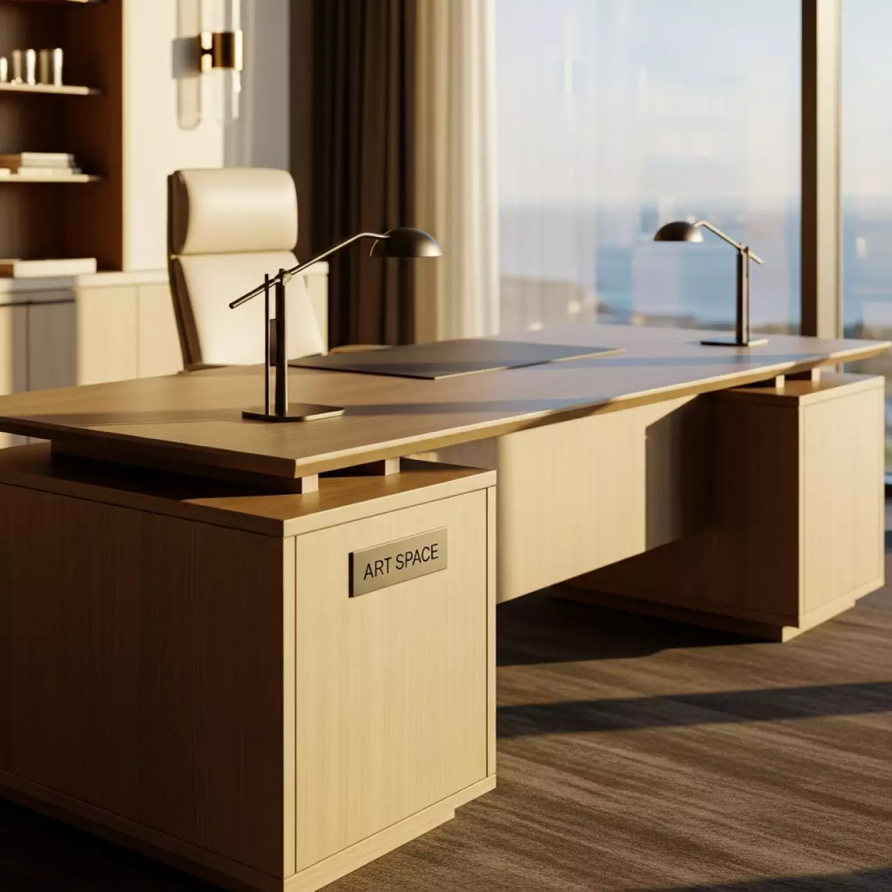 Аренда Стол рабочий 2000х900 шамони светлый в Stella di Mosca — ART SPACE