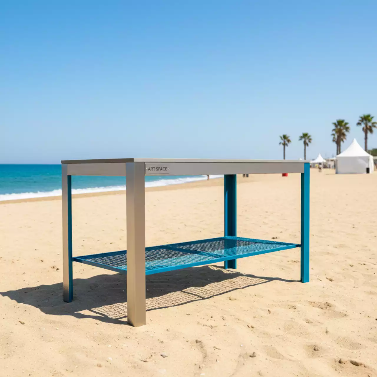 Аренда Стол рабочий с полкой решеткой 1200х600х870 мм на пляже «Ривьера» — ART SPACE