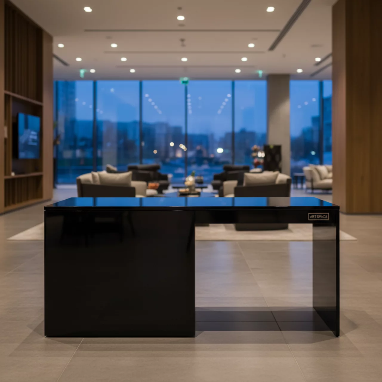 Аренда Стол раздвижной азул черный Лаки мини 800х300 мм в Sport Inn Hotel & Wellness — ART SPACE