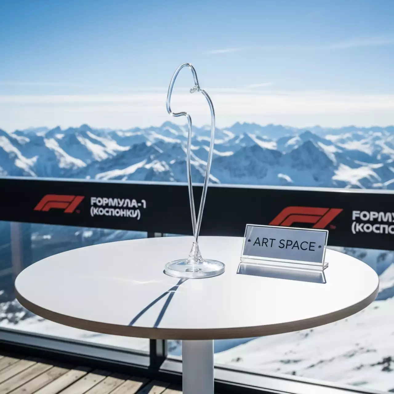 Аренда Стол раздвижной из HPL пластика Round на площадке Rosa Peak (2320м) — ART SPACE