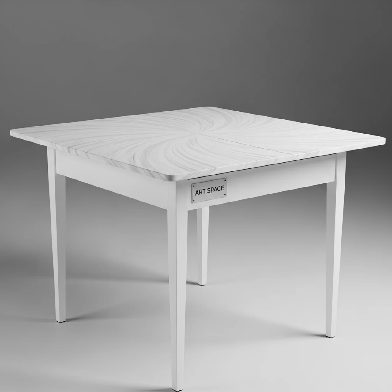 Аренда Стол раздвижной Лаки мини 800х300 мм мрамор белый белый муар в Courtyard by Marriott Sochi — ART SPACE