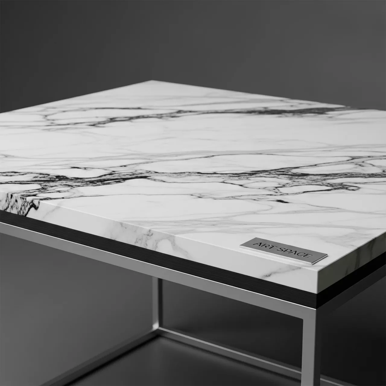 Аренда Стол раздвижной Лаки мини 900х300 мм мрамор белый черный в Delta Sirius — ART SPACE