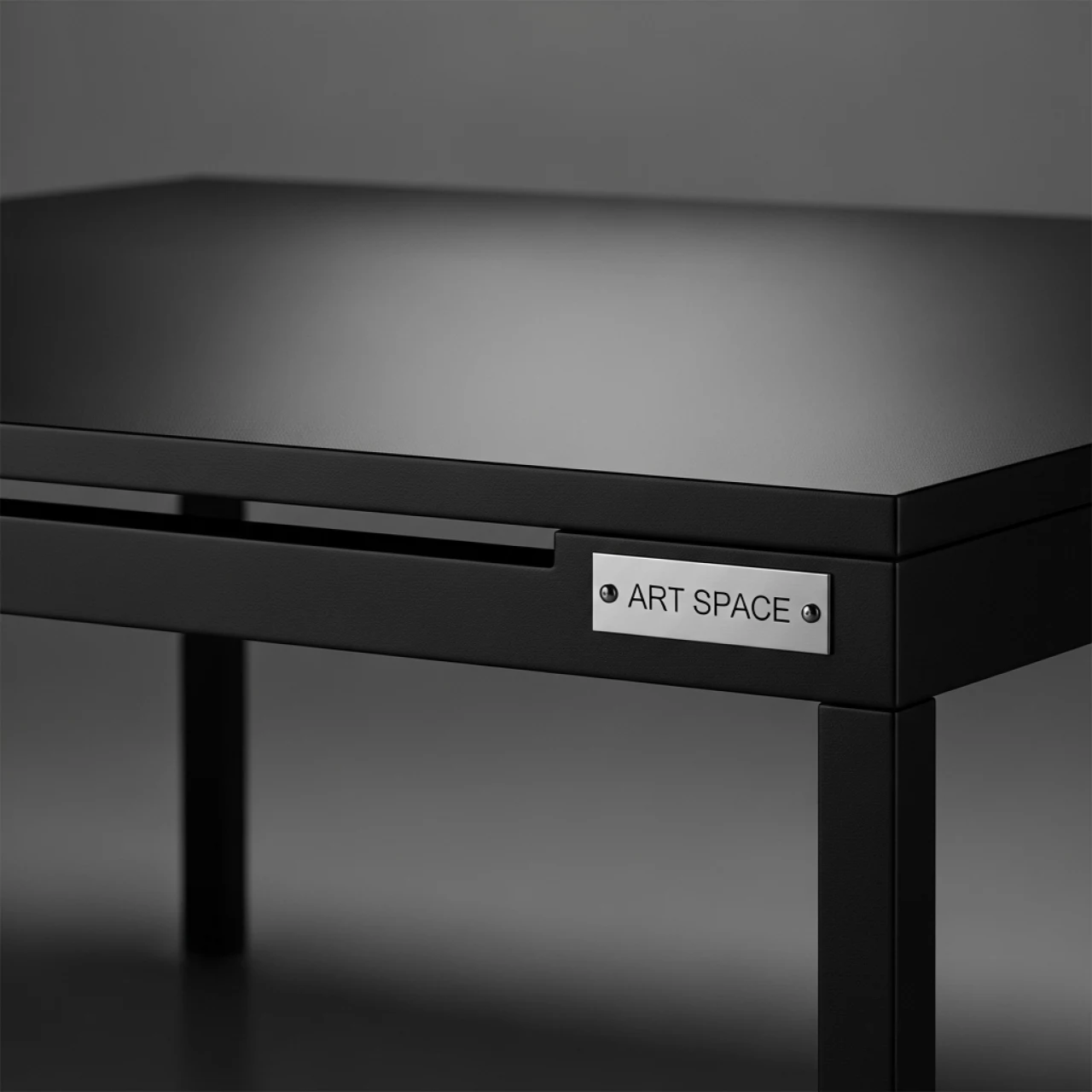 Аренда Стол раздвижной лофт черный муар Лаки мини 800х300 мм в конгресс-холле отеля Жемчужина — ART SPACE