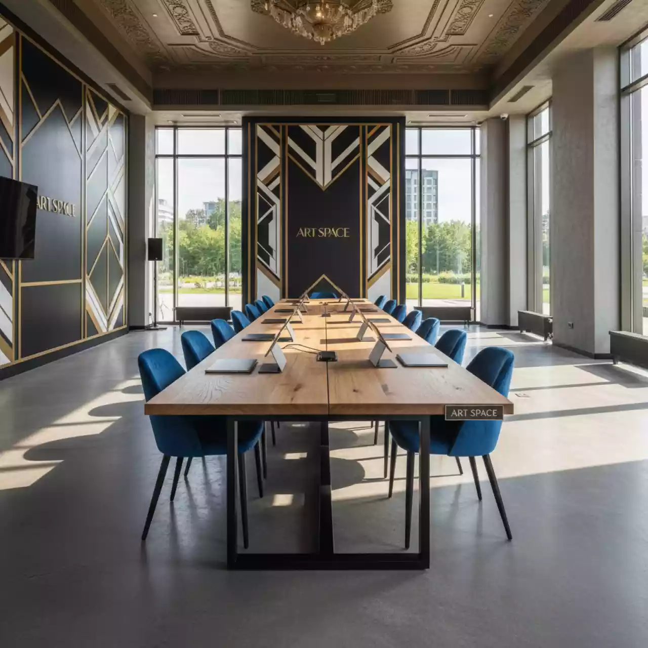 Аренда Стол раздвижной One дуб натуральный черный ЛДСП длина 110 149 см в Керлинговом центре «Ледяной куб» — ART SPACE