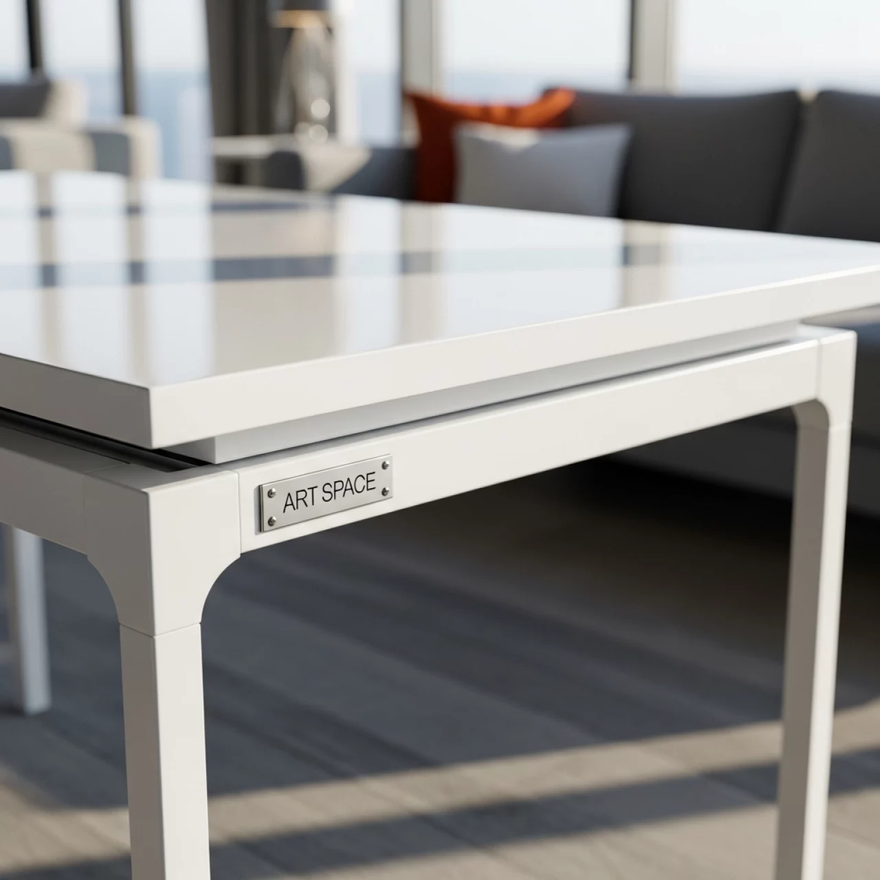 Аренда Стол раздвижной супер белый Лаки мини 800х300 мм в Сочи Парк Отеле — ART SPACE