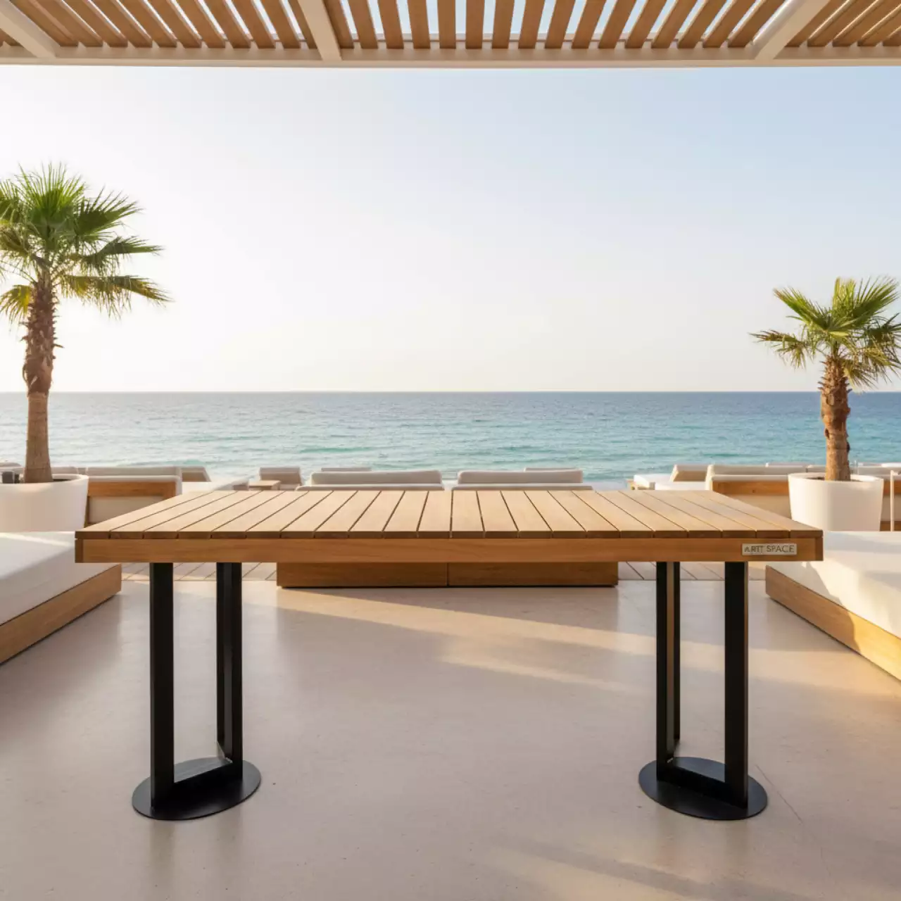 Аренда Стол реечный с регулируемыми ножками 1200х600 мм в пляжном клубе Del Mar — ART SPACE