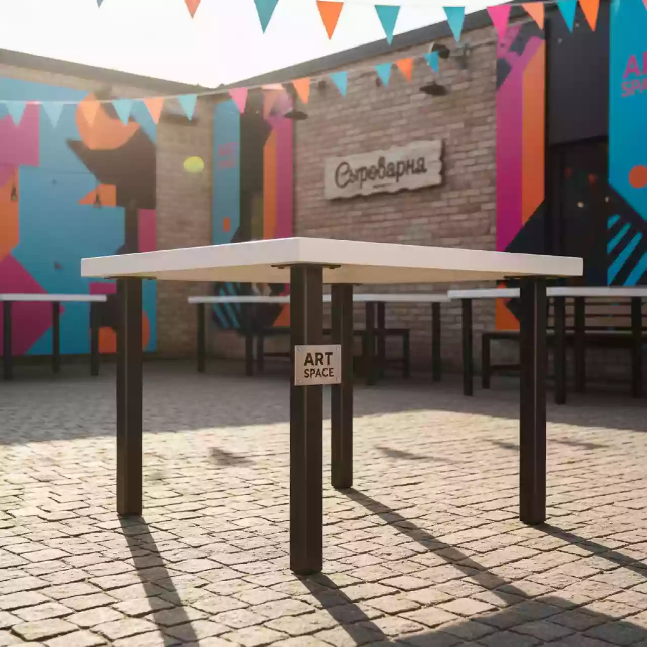 Аренда Стол Rozana белый в ресторане «Сыроварня» — ART SPACE