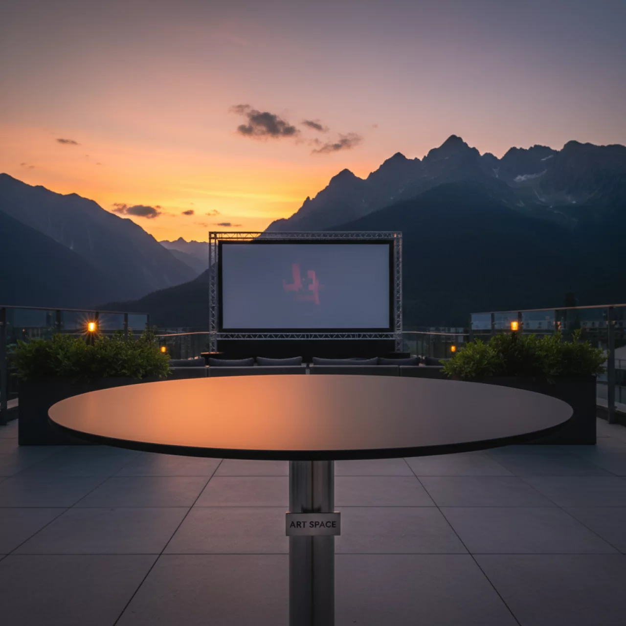 Аренда Стол Rozana круглый черный диаметр 70 см в Radisson Hotel Rosa Khutor — ART SPACE