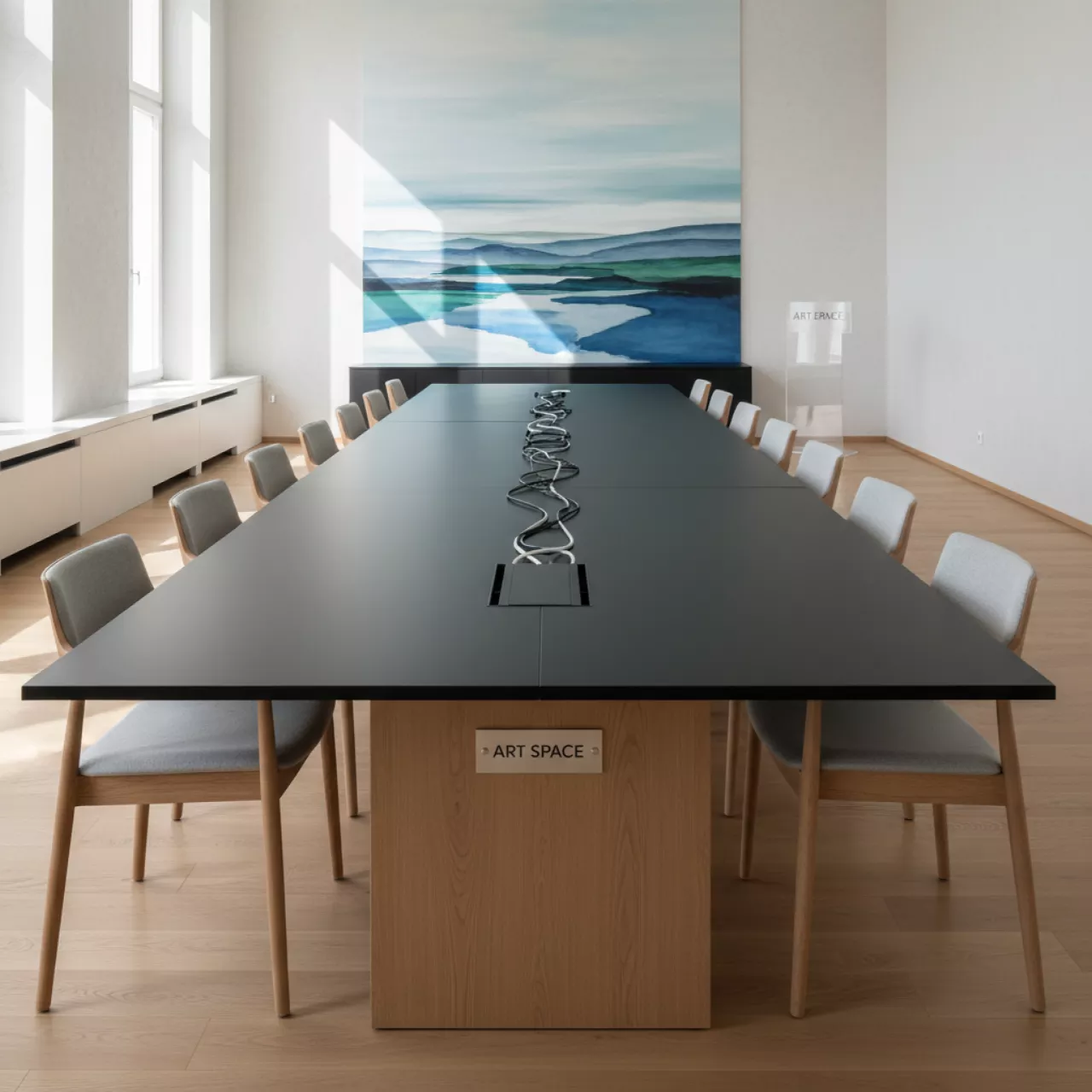 Аренда Стол с каналом для протяжки проводов Arki Table CCO Fenix в санатории «Заполярье» — ART SPACE