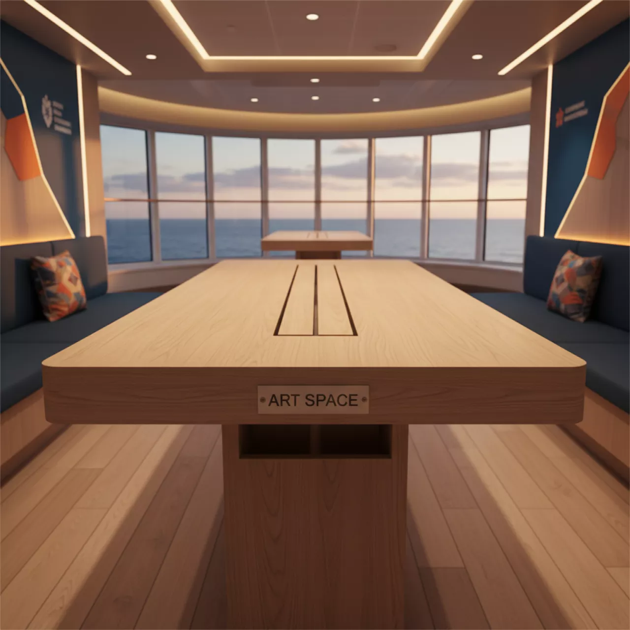 Аренда Стол с каналом для проводов Arki table CCWood на теплоходе «Дагомыс» — ART SPACE