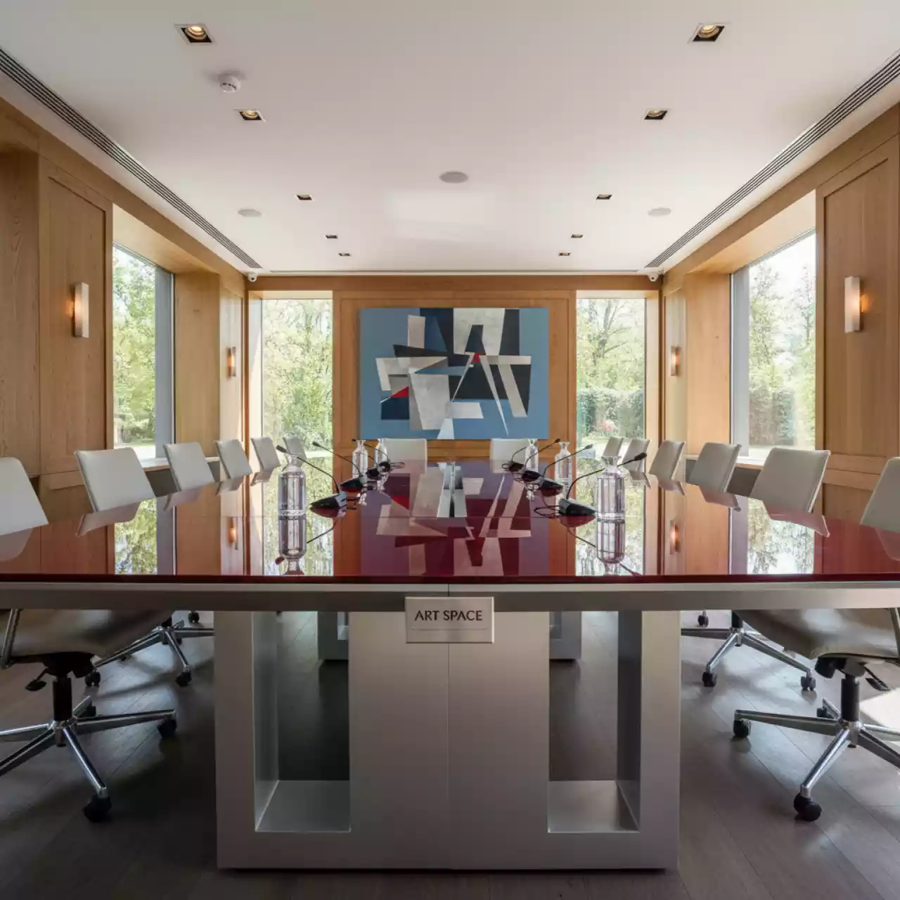 Аренда Стол с красным стеклом Rozana в ресторане «Плакучая Ива» — ART SPACE