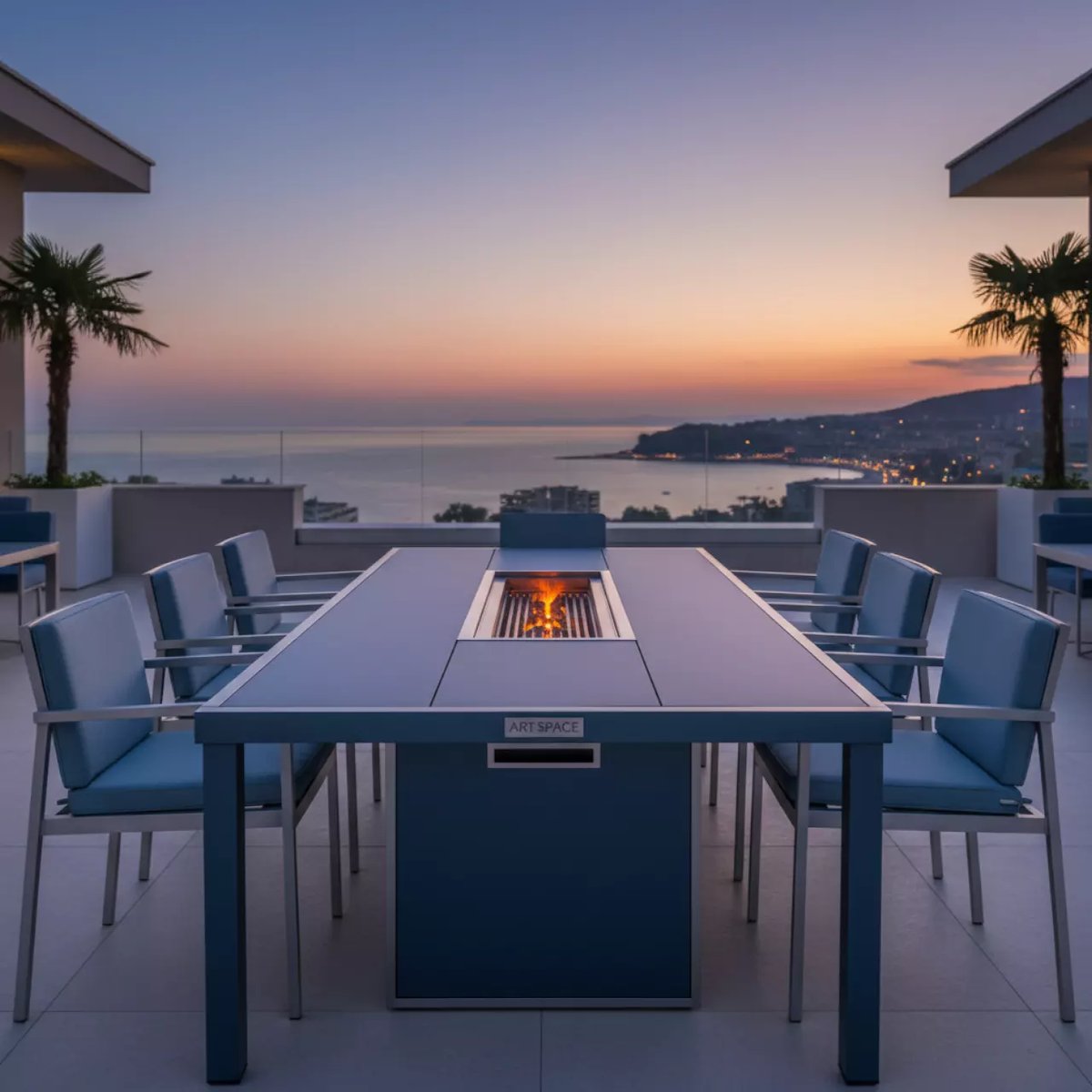 Аренда Стол с мангалом из литого алюминия Барбекю 4 в Cosmos Sochi Hotel — ART SPACE