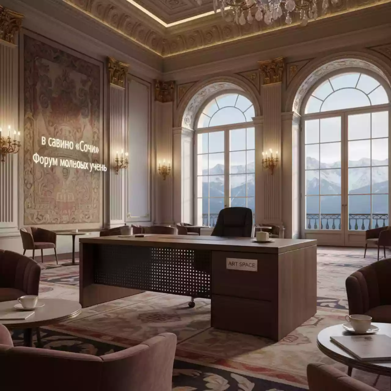 Аренда Стол с металлическим экраном 1000х600 шамони темный в казино «Сочи» — ART SPACE