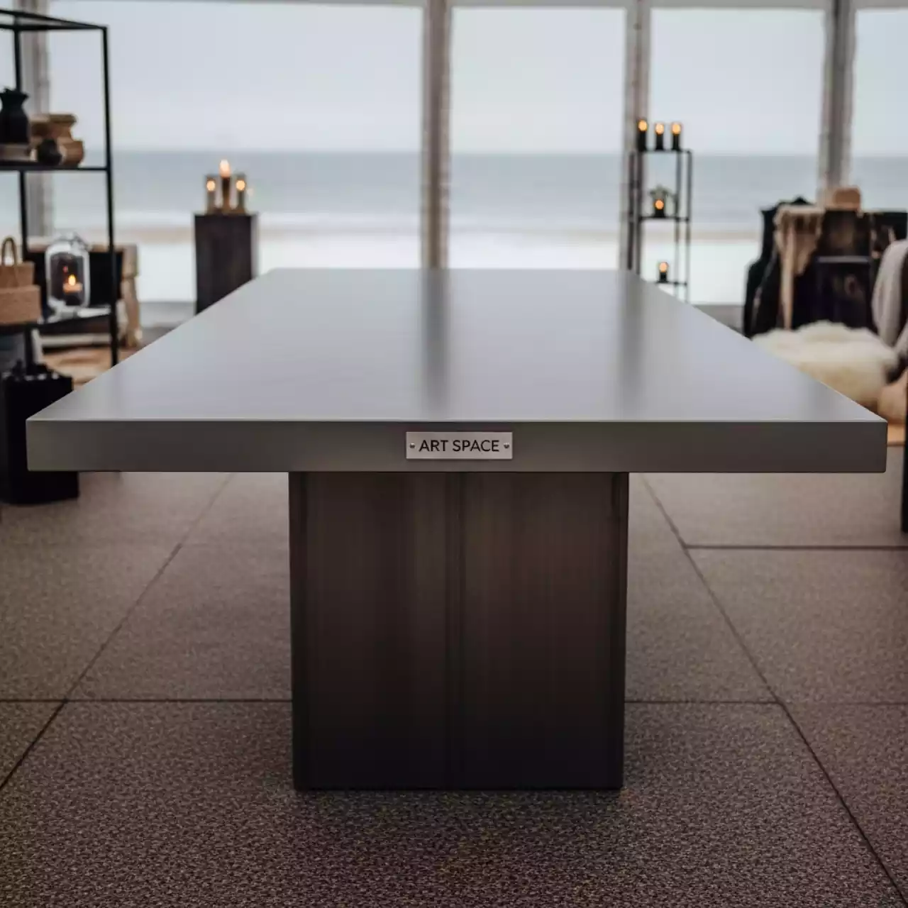 Аренда Стол шампань серый Лидер 2 2400x800 на пляже «Маяк» — ART SPACE