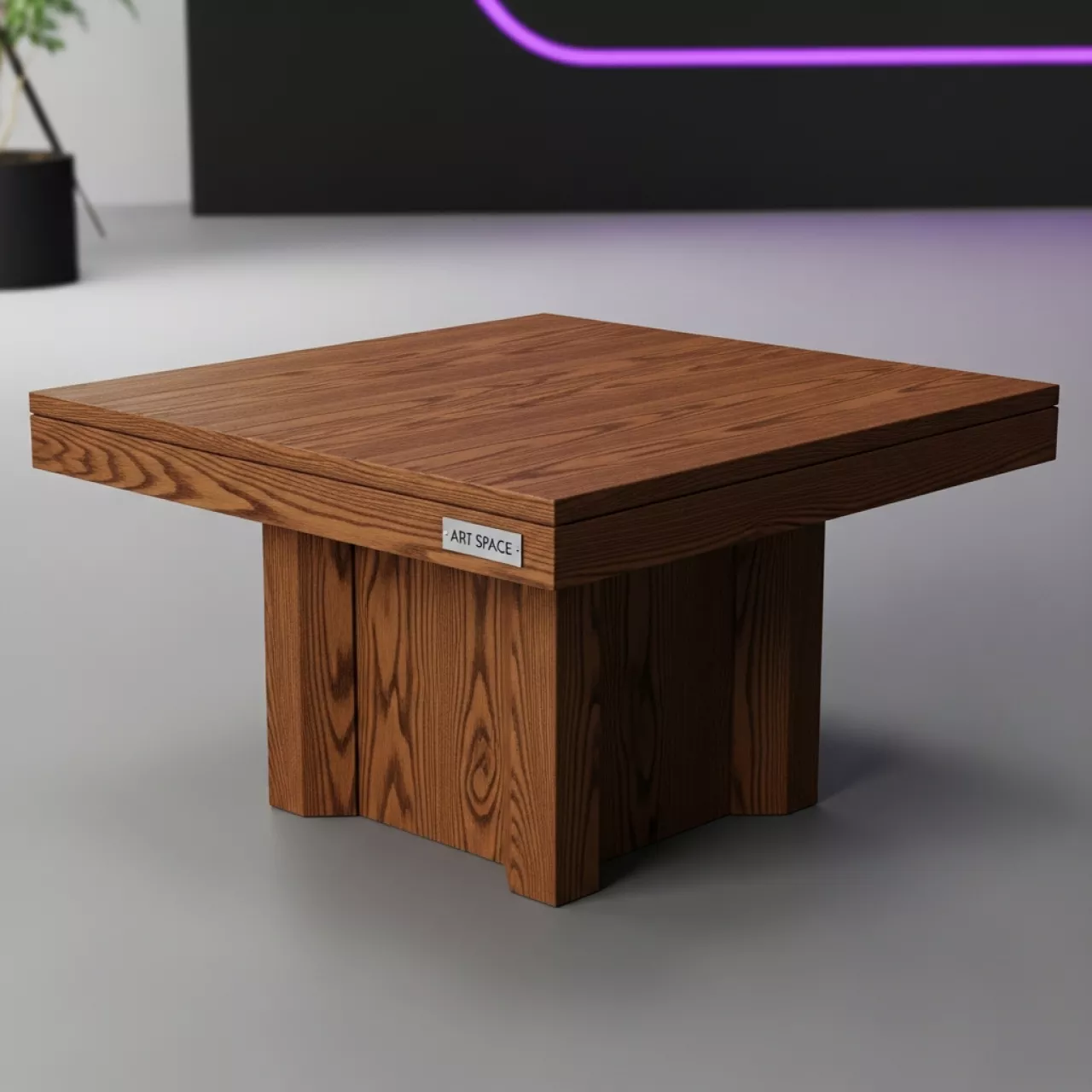 Аренда Стол Сити 750х750 мм дуб натуральный венге в VK Stadium Sirius — ART SPACE