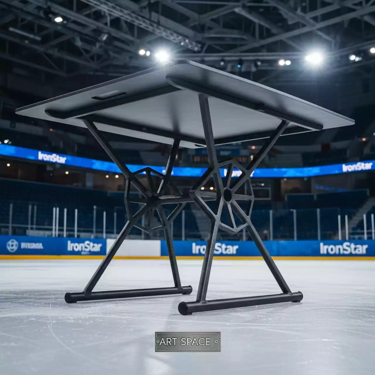 Аренда Стол складной металлический Flower в ледовом дворце «Роза Хутор» — ART SPACE