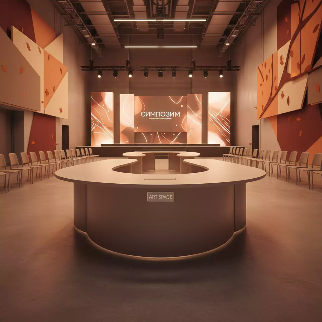 Аренда Стол snake бежевый 200х64 см в Red Arena — ART SPACE