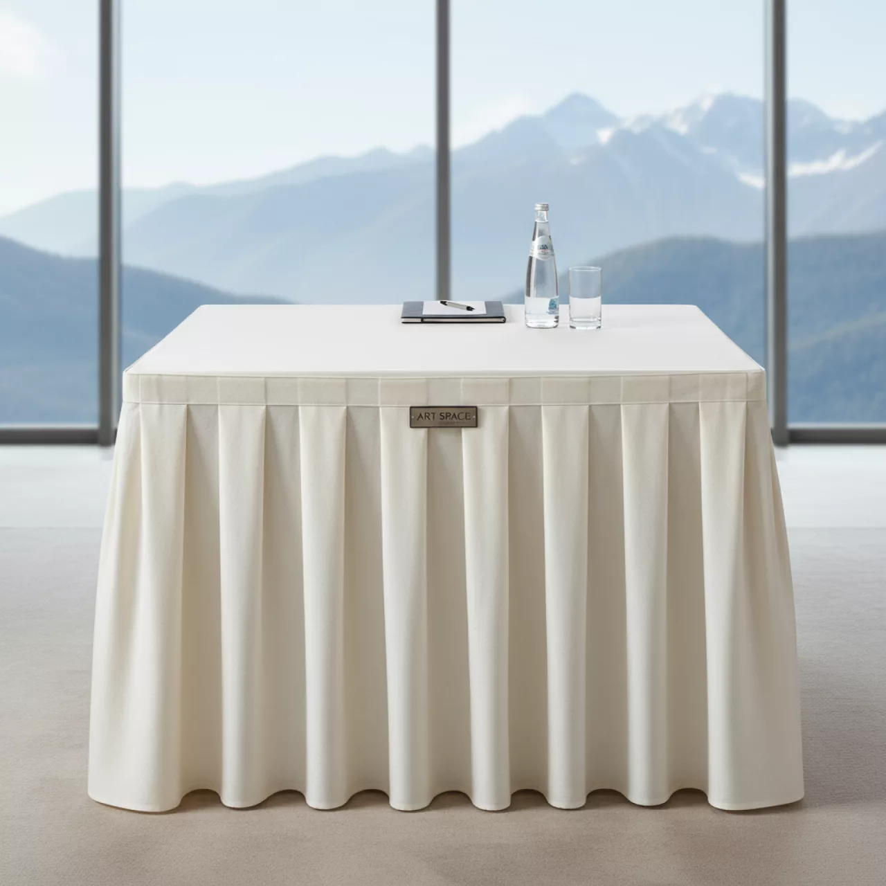 Аренда Стол со скатертью Baileys White 150х75 в Rixos Krasnaya Polyana — ART SPACE