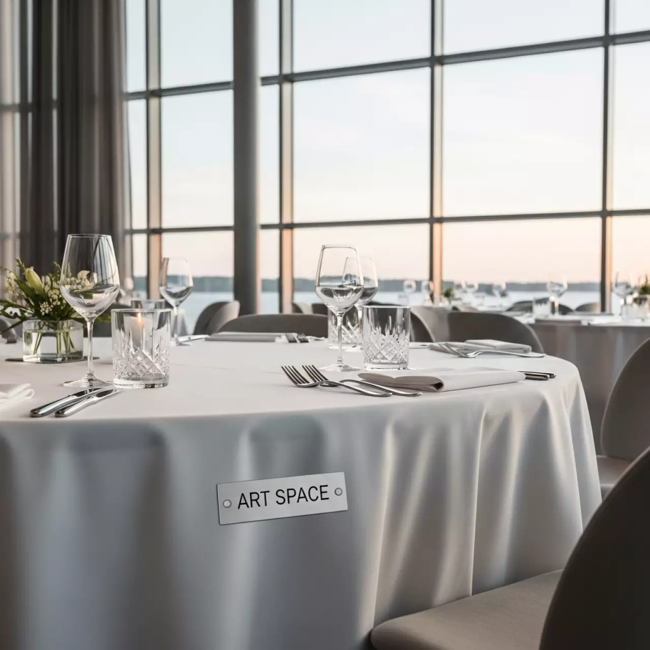 Аренда Стол со скатертью Catering Duab белый 180 в ресторане «Voda» — ART SPACE