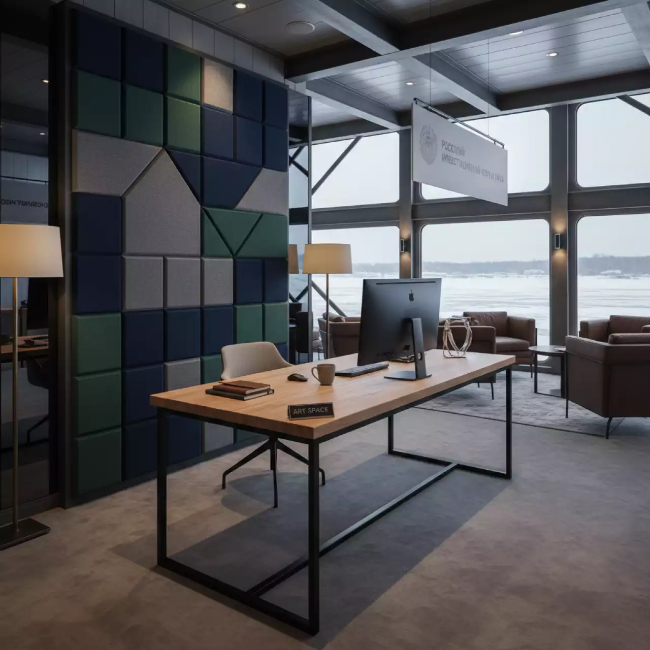 Аренда Стол со звукопоглощающей панелью Kuadro Desk на теплоходе «Дагомыс» — ART SPACE