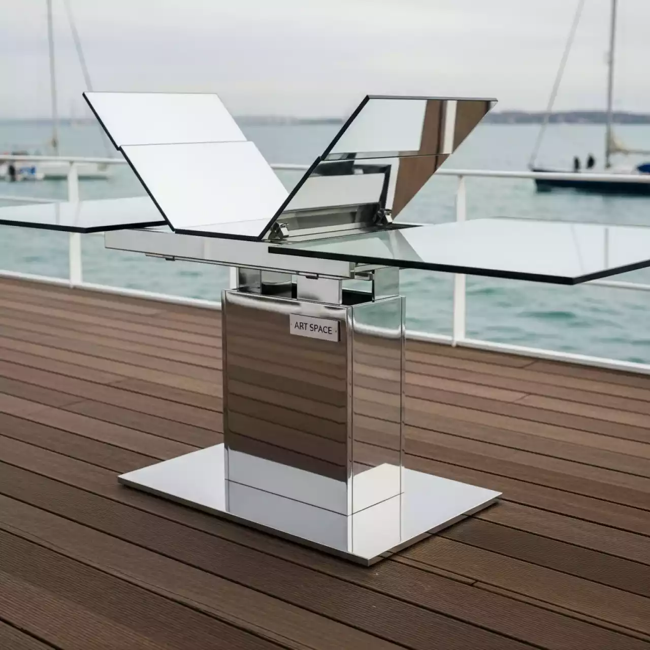 Аренда Стол стеклянный раздвижной Touch в Сочи — ART SPACE