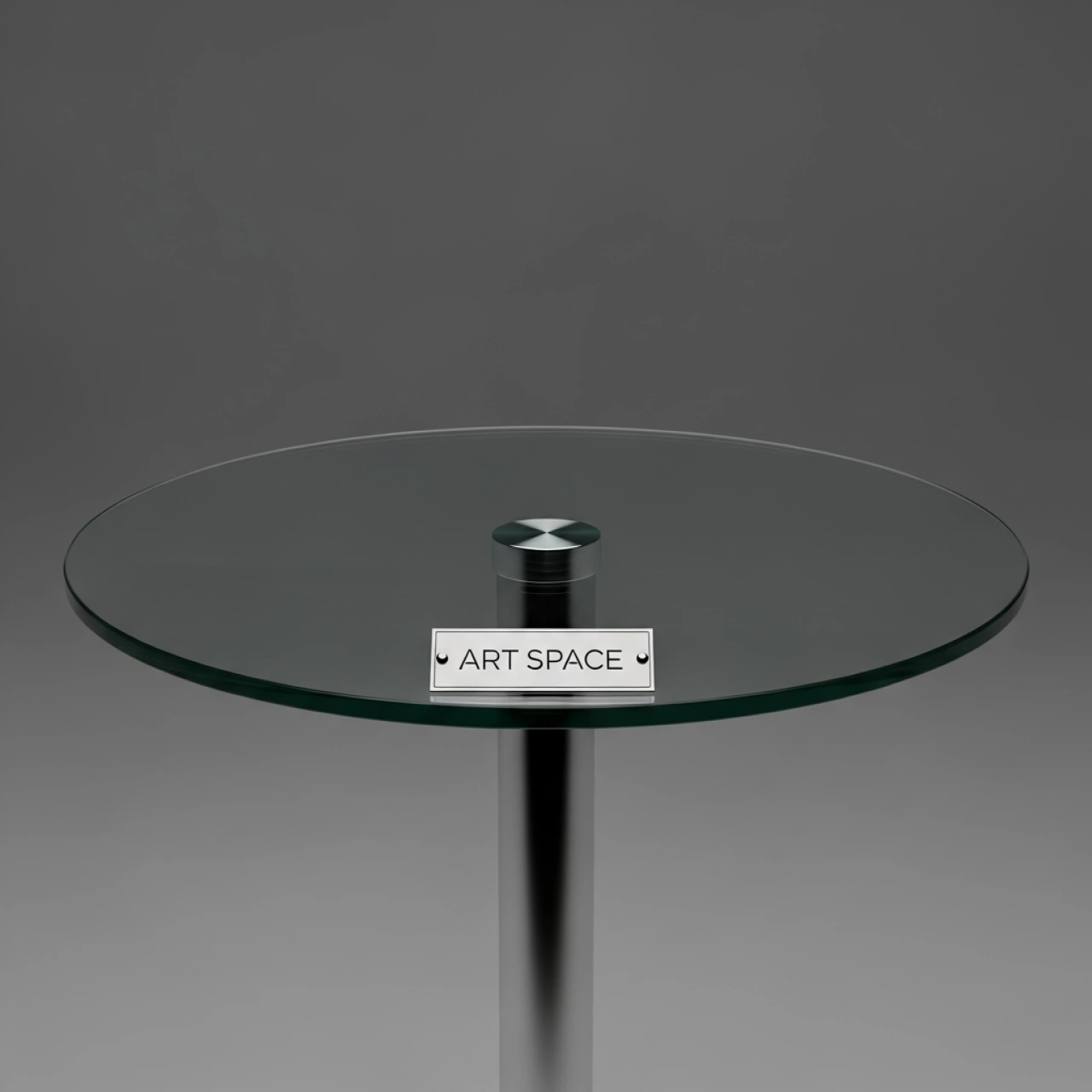 Аренда Стол стеклянный Rozana 02 017 круглый диаметр 70 см в Alpha Sirius — ART SPACE