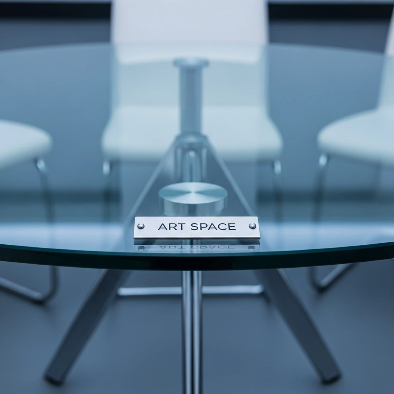 Аренда Стол стеклянный Rozana круглый диаметр 70 см в санатории «Сочи» — ART SPACE