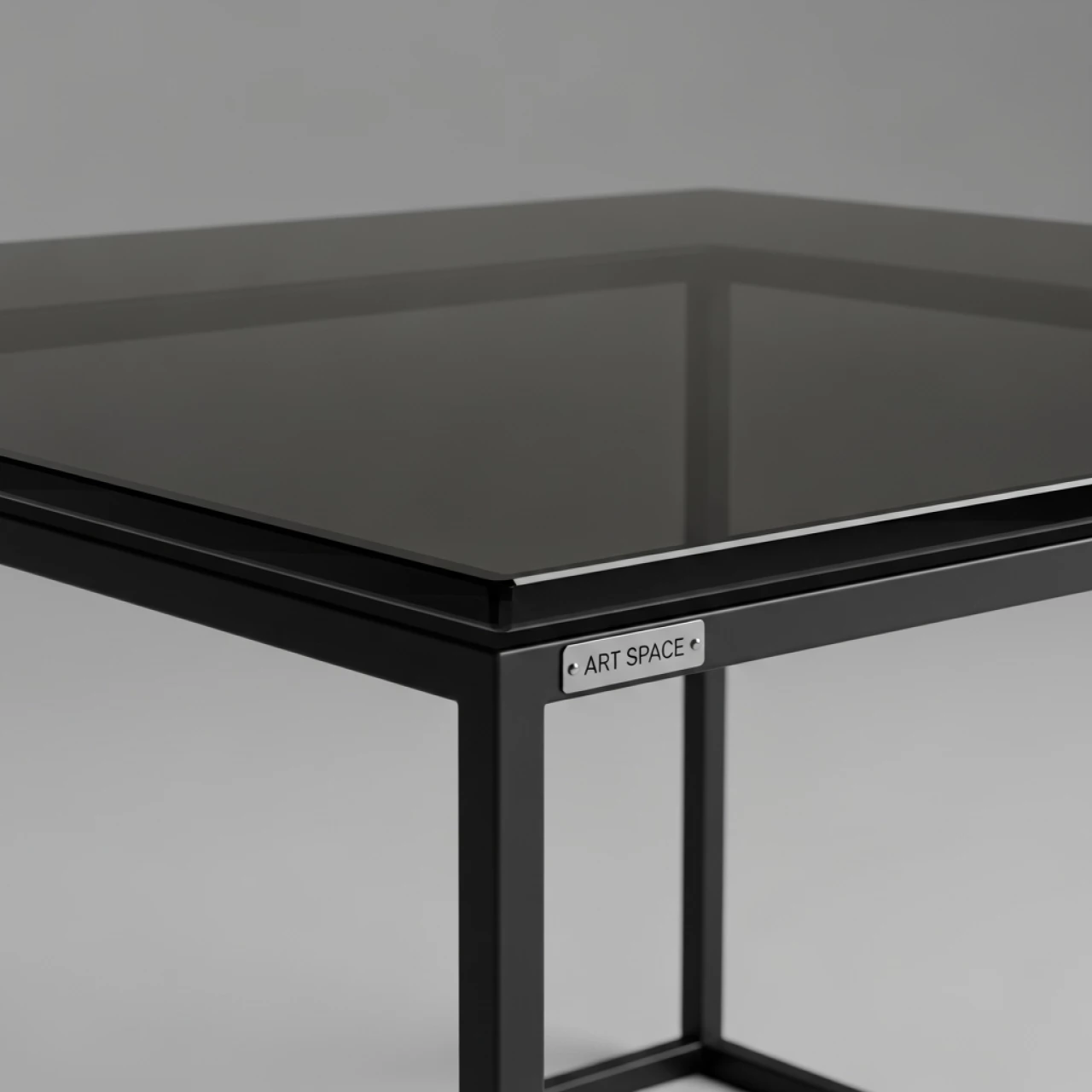 Аренда Стол стеклянный Smoke черный в Omega Sirius — ART SPACE