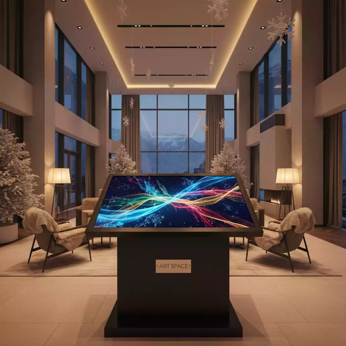 Аренда Стол стойка интерактивная 43 дюйма UHD в отеле Hyatt Regency Sochi — ART SPACE