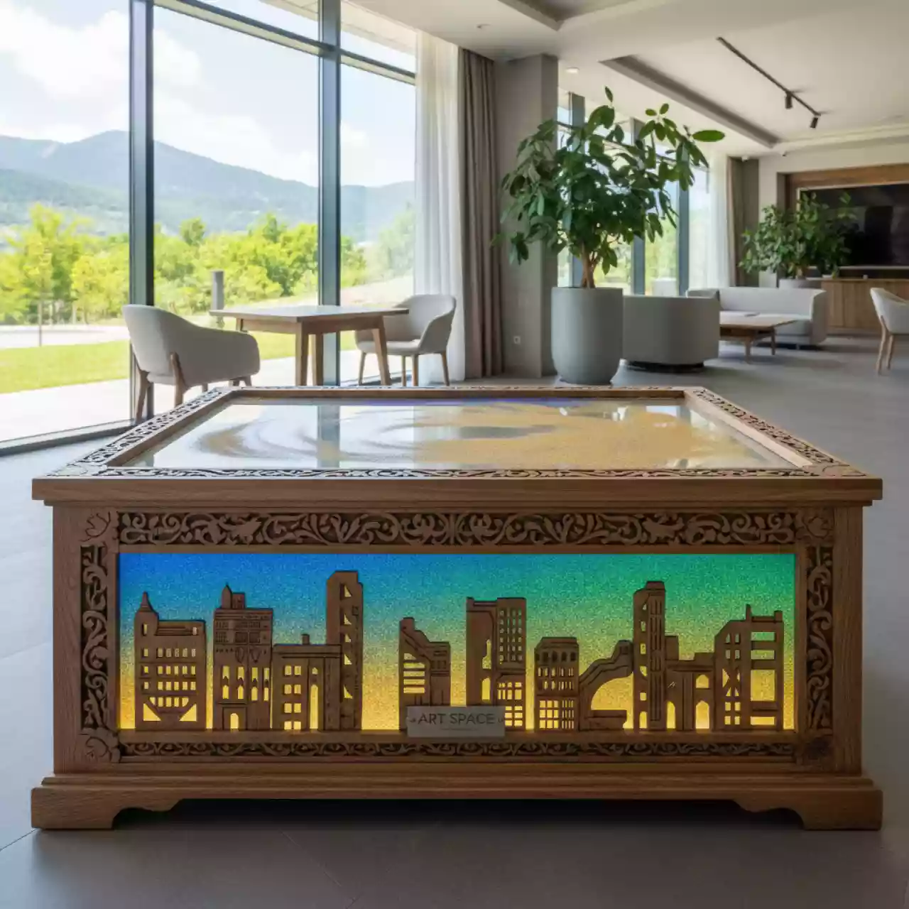 Аренда Стол световой песочный стилизованный "Сундук" серия "Кисельковое царство" в Green Flow Hotel — ART SPACE