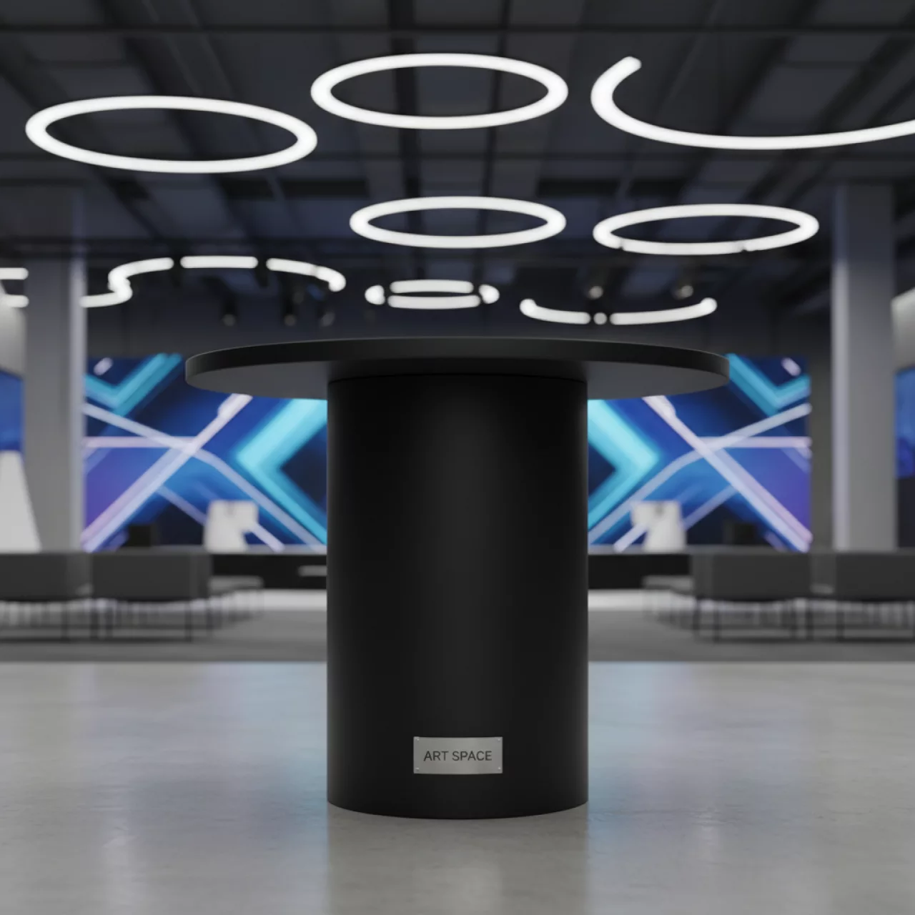 Аренда Стол Тифлис черный диаметр 70 см в VK Stadium Sirius — ART SPACE