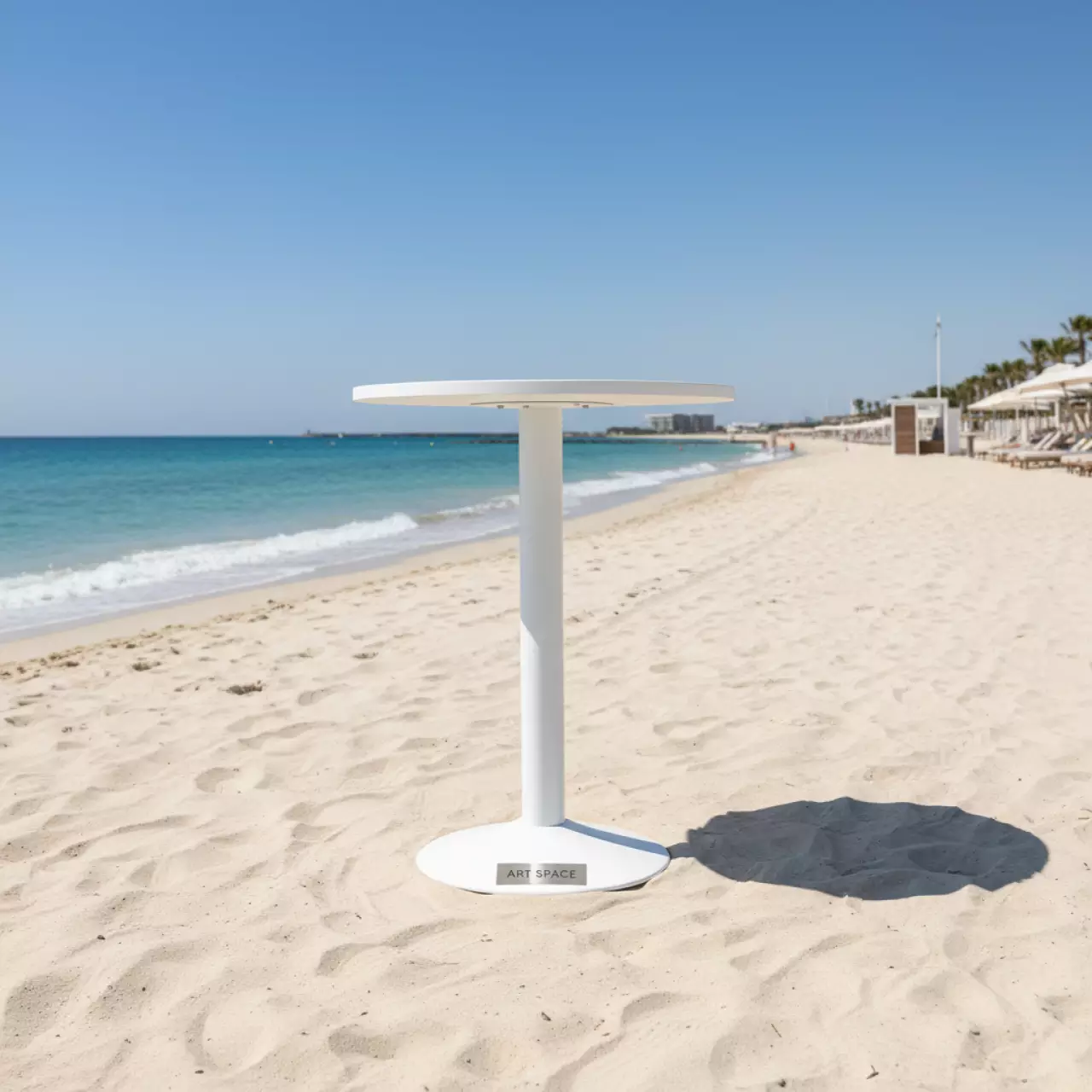 Аренда Стол Toledo D 60 белый на пляже «Ривьера» — ART SPACE