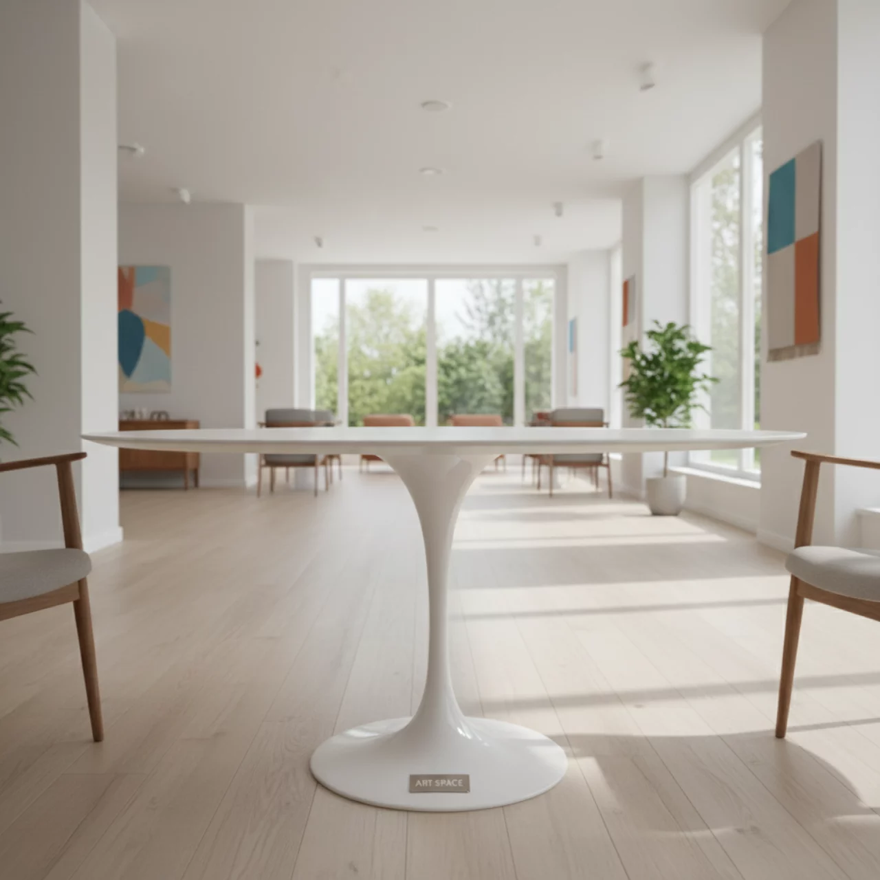 Аренда Стол Tulip белый D 100 см в Swissôtel Resort Sochi Kamelia — ART SPACE