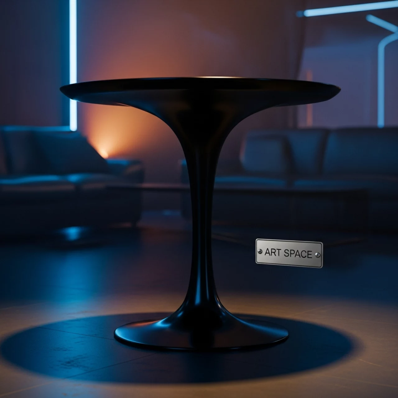 Аренда Стол Tulip черный 80х80 в Mantera Supreme — ART SPACE