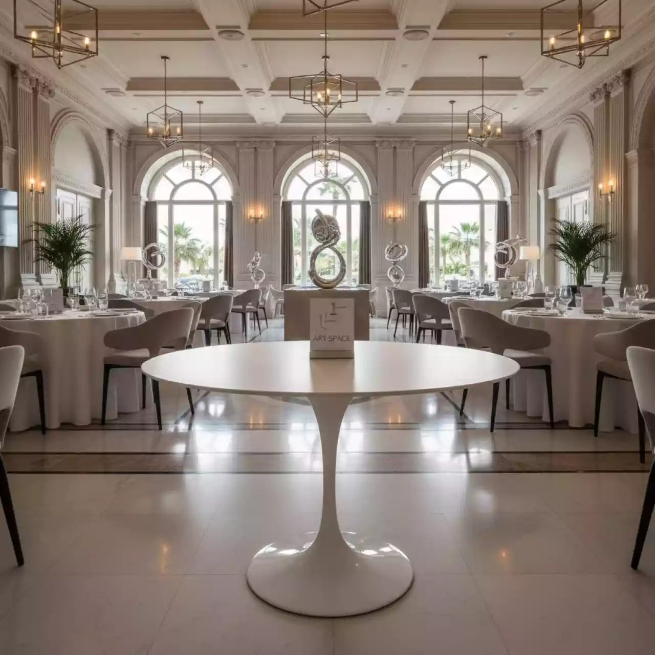 Аренда Стол Tulip D 70 в Grand Karat Sochi — ART SPACE