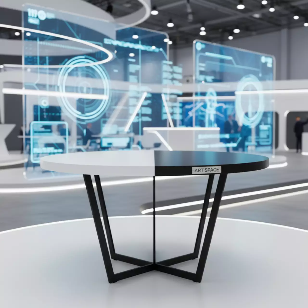 Аренда Стол Uno white & black в ледовом дворце «Роза Хутор» — ART SPACE