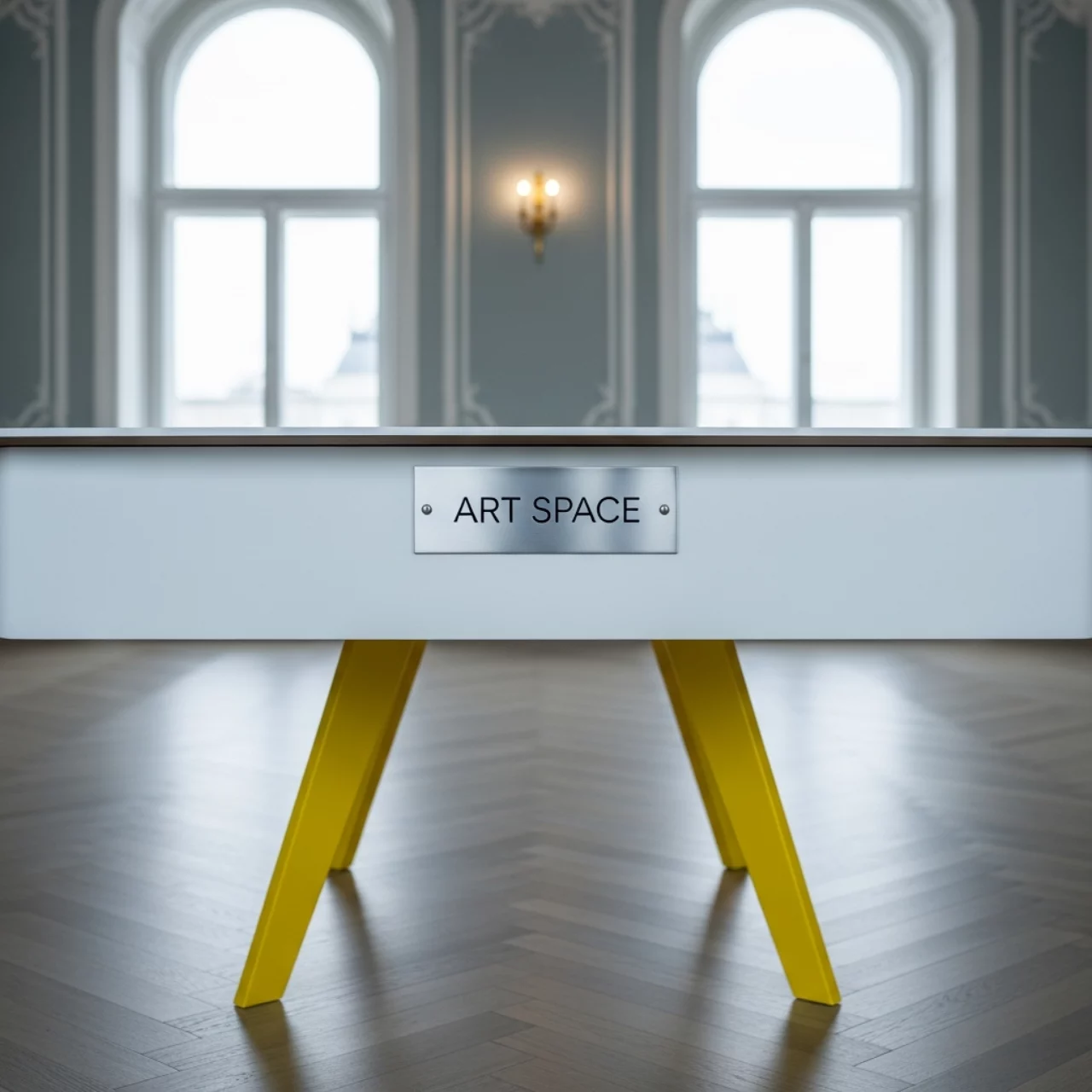 Аренда Стол Uno yellow & white в Stella di Mosca — ART SPACE