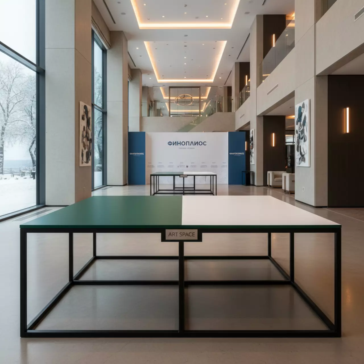 Аренда Стол Uno зеленый и белый в Grand Karat Sochi — ART SPACE