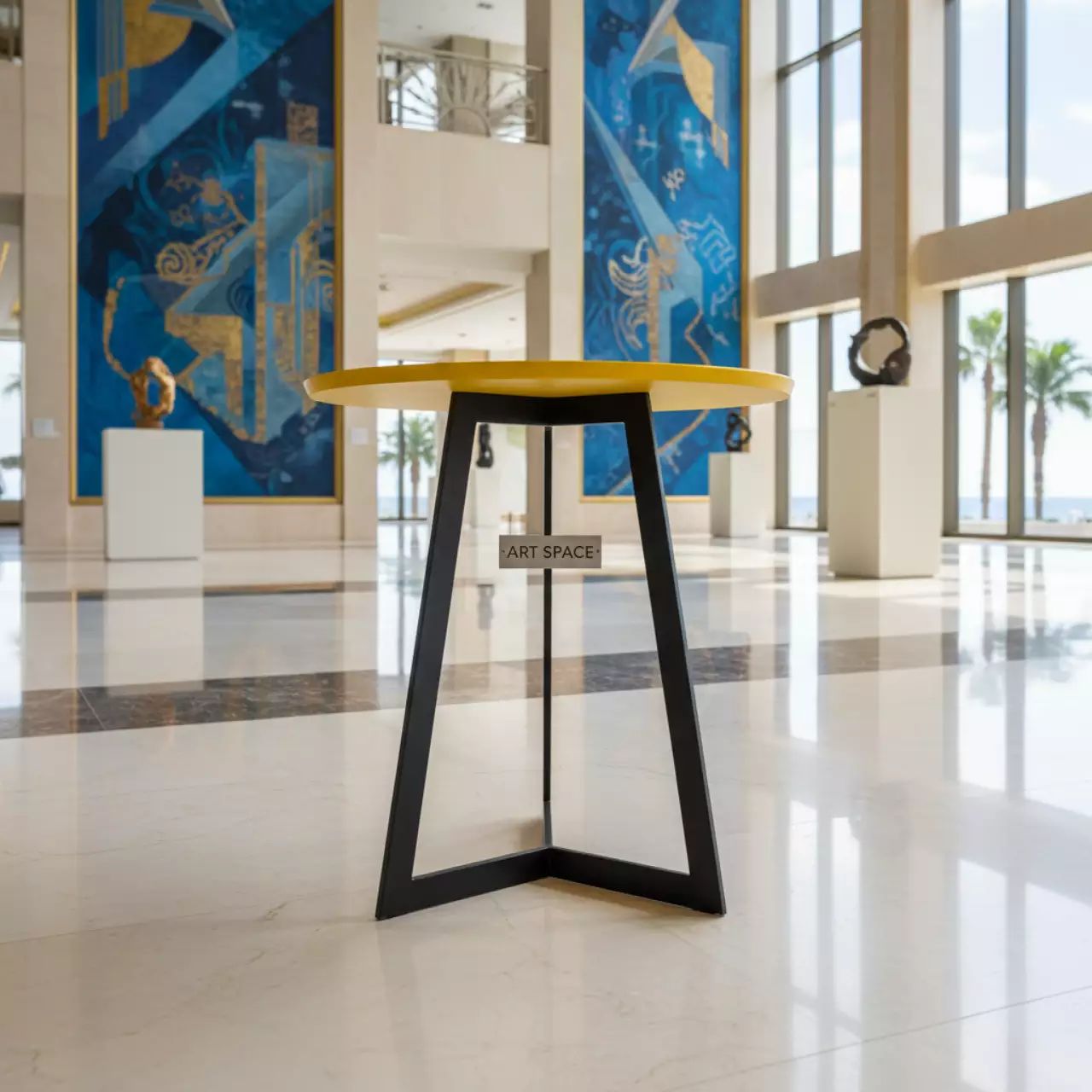 Аренда Стол Uno желтый и черный в отеле Radisson Lazurnaya — ART SPACE