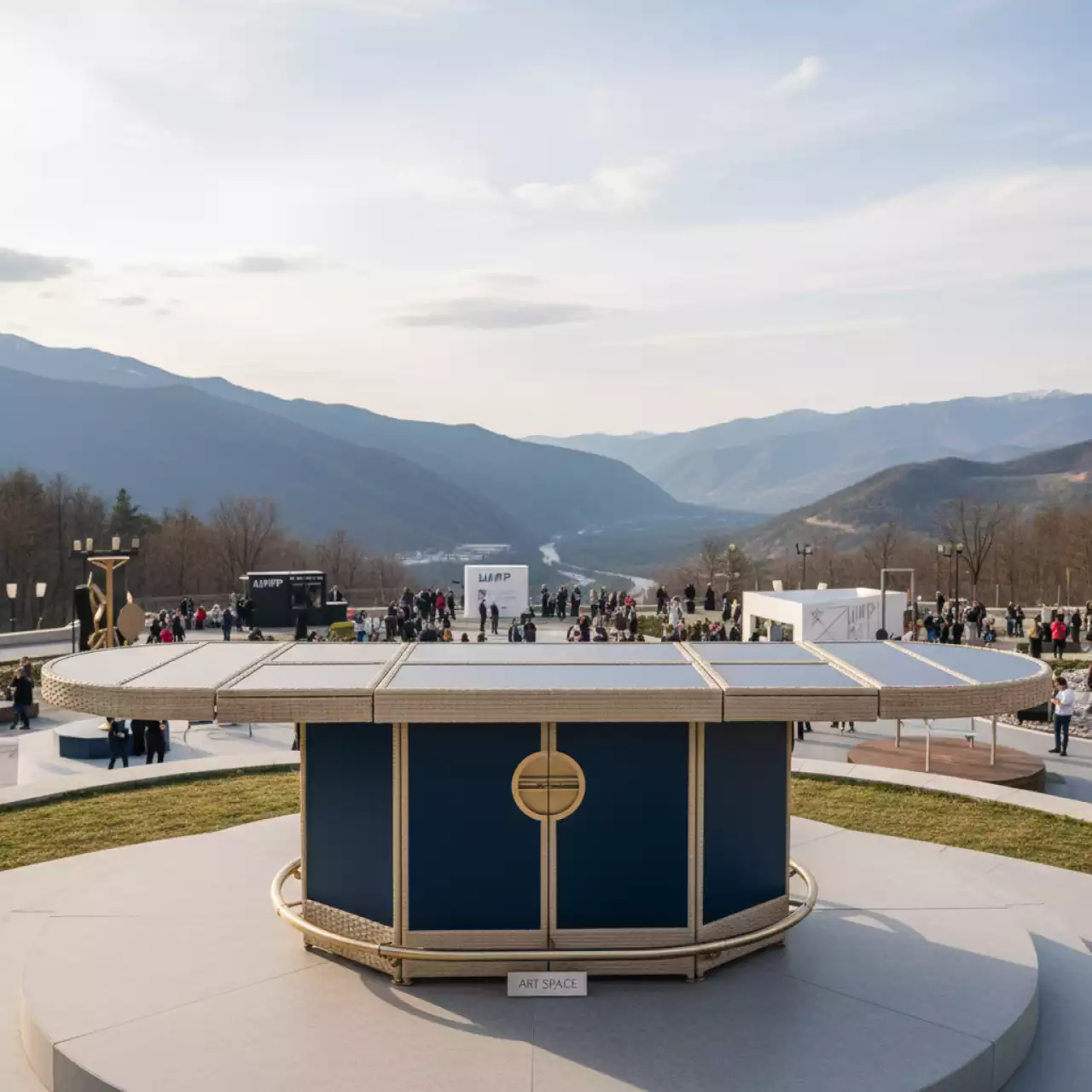 Аренда Стол выдвижной из ротанга COOL BAR RATTAN в Skypark Sochi — ART SPACE