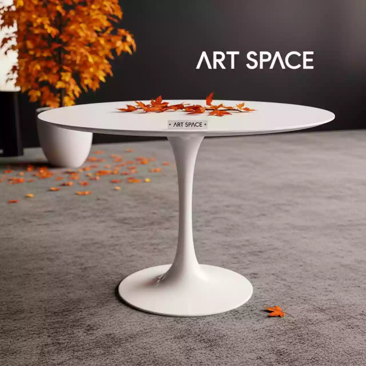 Аренда Стол white Tulip D 100 в санатории «Русь» — ART SPACE