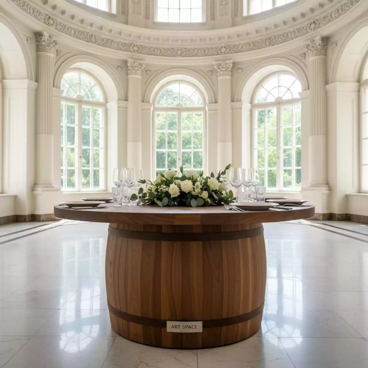 Аренда Стол Wood Barrel 150х77 в санатории «Металлург» — ART SPACE