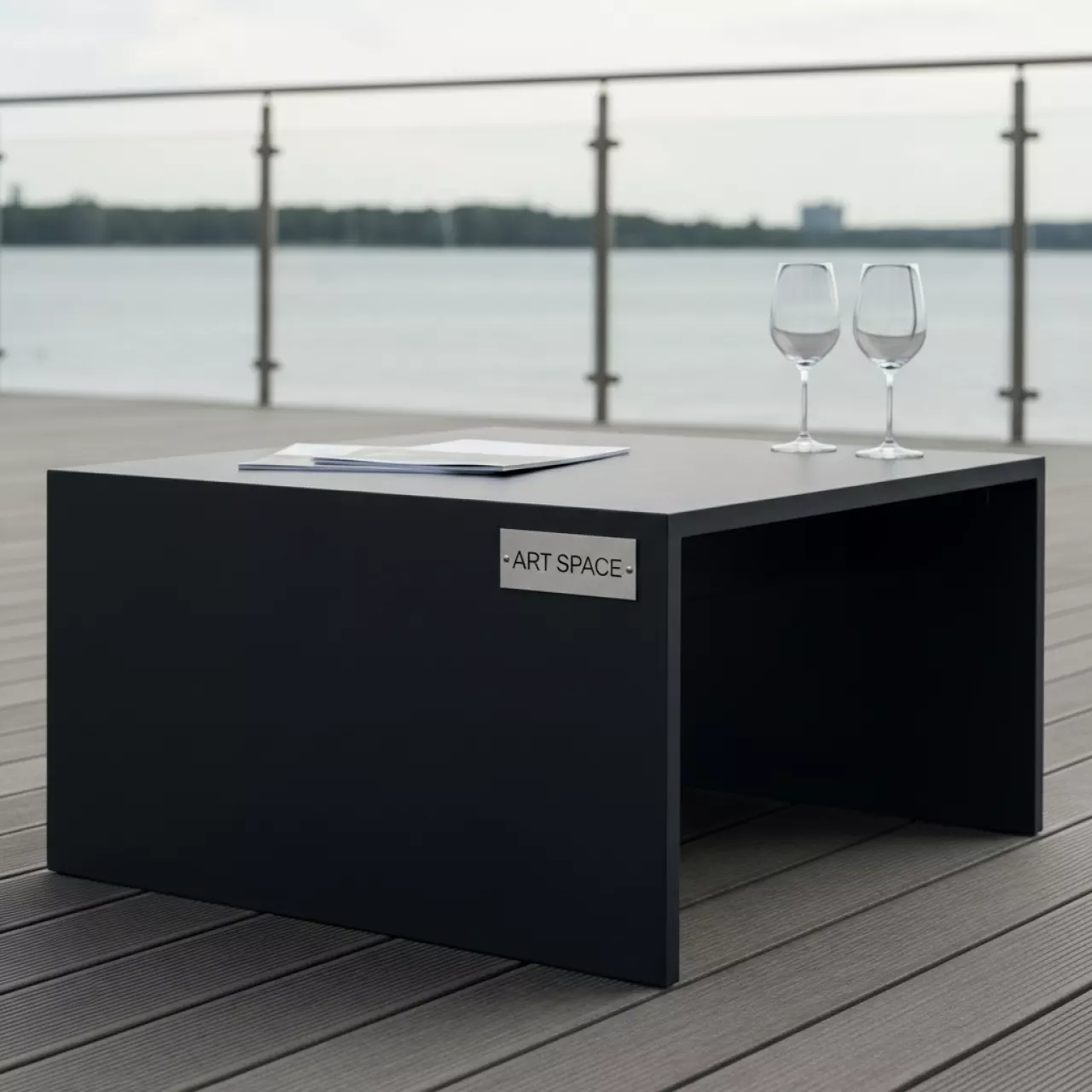 Аренда Стол журнальный 800х600х580 шамони темный на парусной регате (Сочи) — ART SPACE