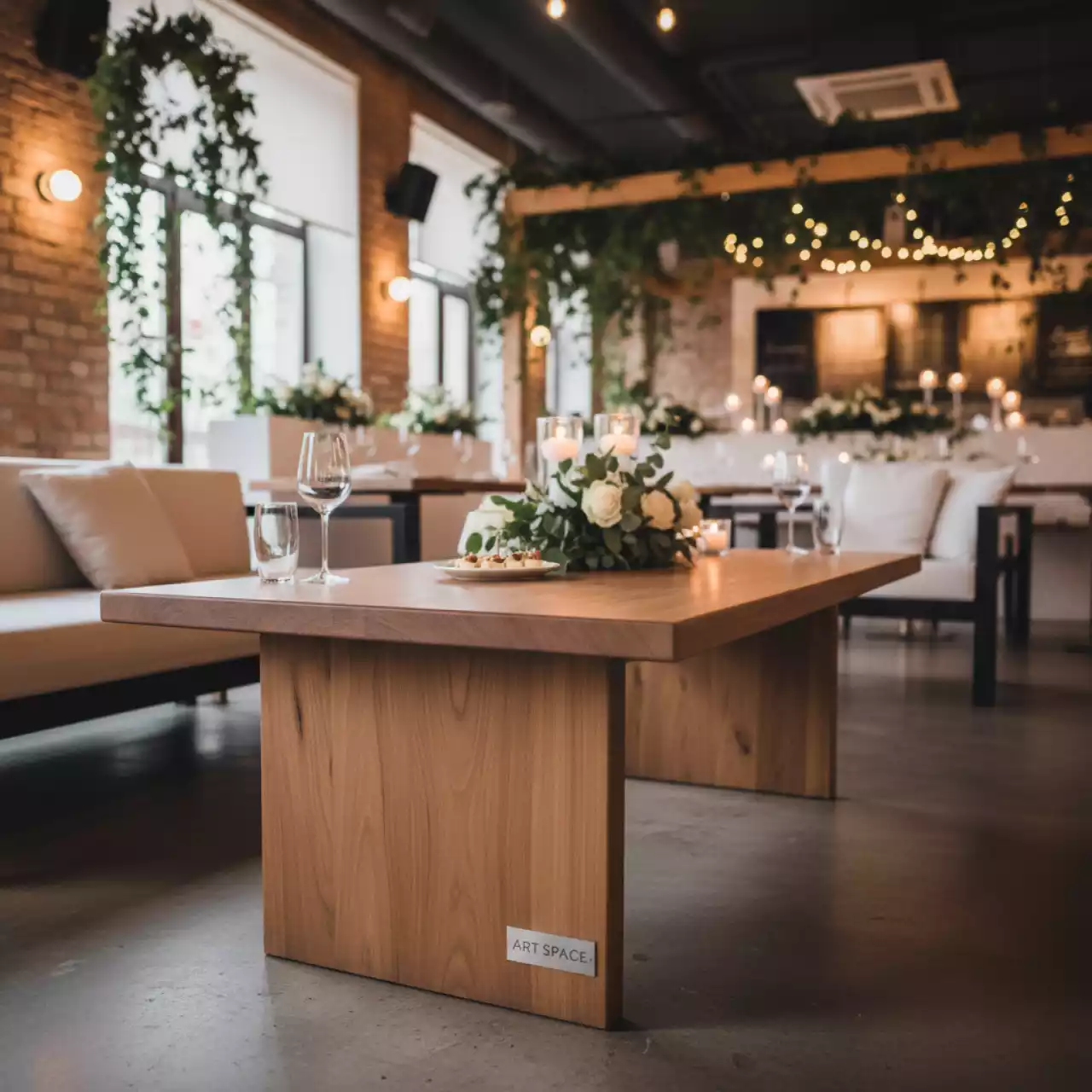 Аренда Стол журнальный Amsterdam натурального цвета в ресторане «Сыроварня» — ART SPACE