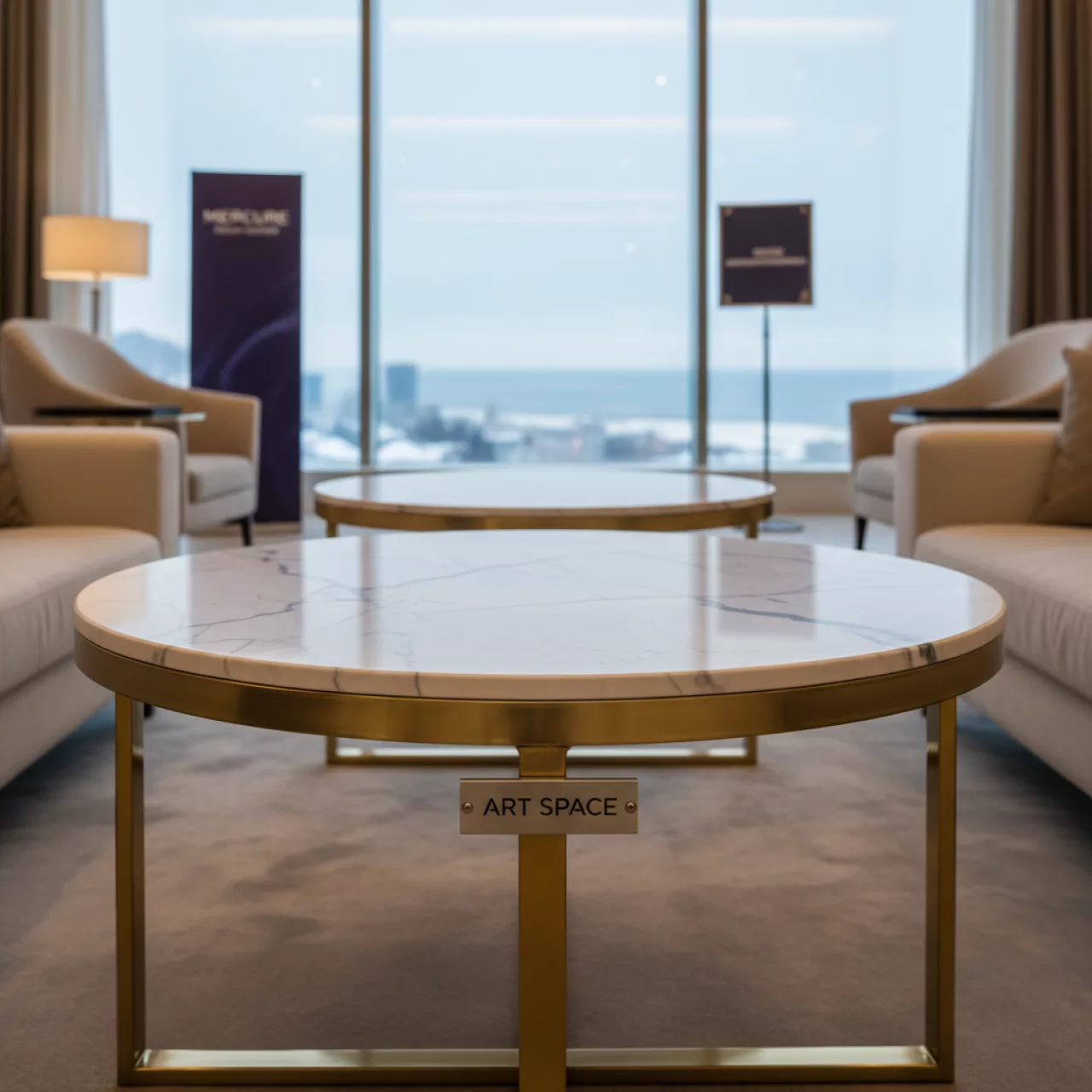 Аренда Стол журнальный Andrian Gold в Mercure Сочи Центр — ART SPACE